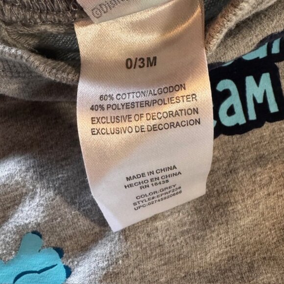 Disney Baby Monsters Inc Scream Team Sweatshirt Sz 0-3 months - Picture 5 of 9